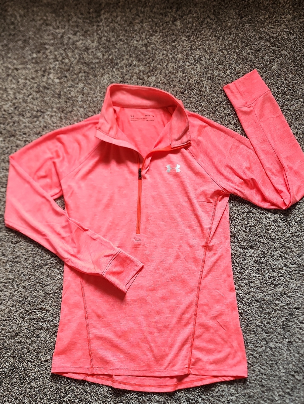 Under Armour Orange Half-Zip Performance Top